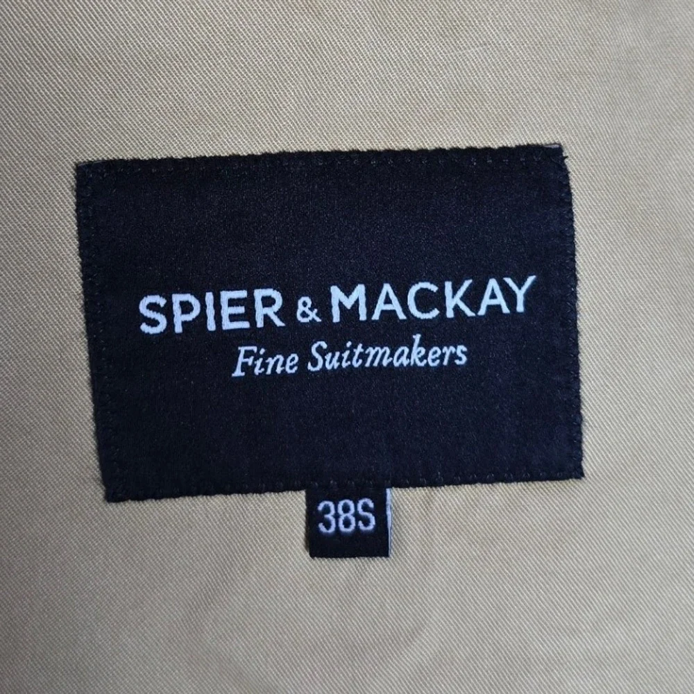 Spier Mackay Mens Khaki Unstructured Slim Normal Sportcoat Blazer Size 38S